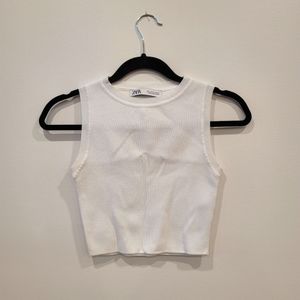 Zara white tank size Small / Medium EUC